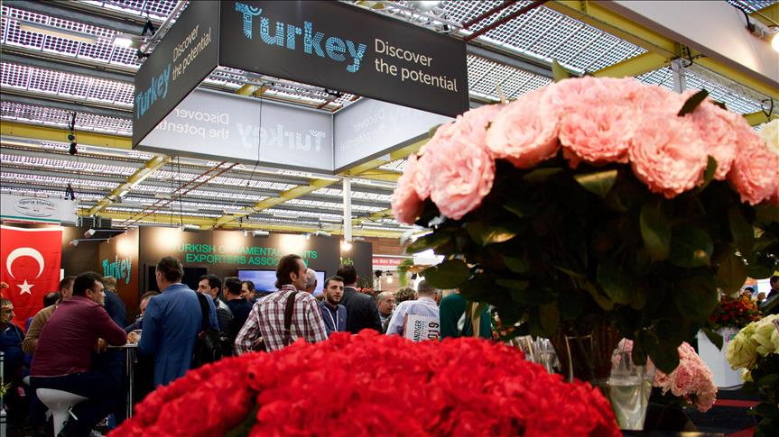 Hollanda'da Çiçekçilik Ticareti Fuarı'nda Türk standına yoğun ilgi