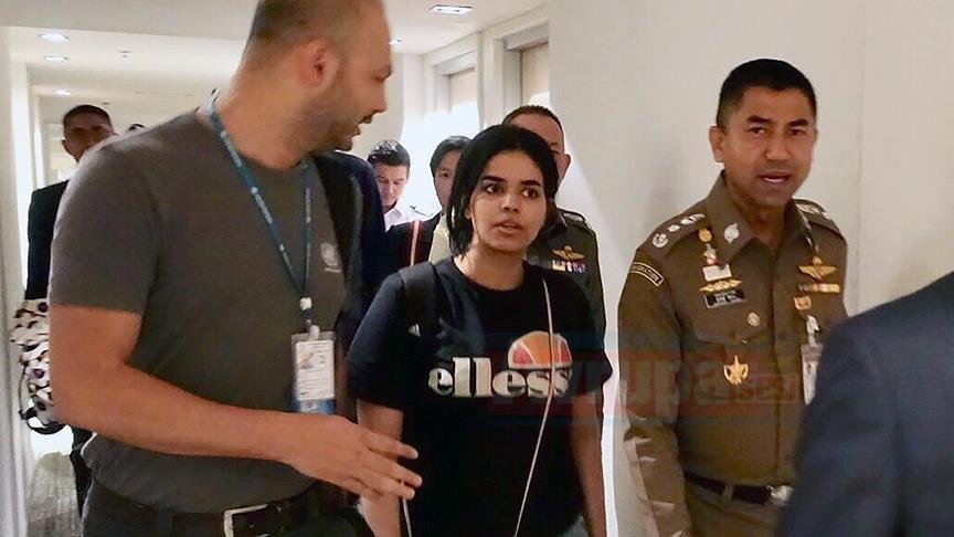 Tayland'da alıkonulan Suudi kadın BM gözetiminde havalimanından ayrıldı