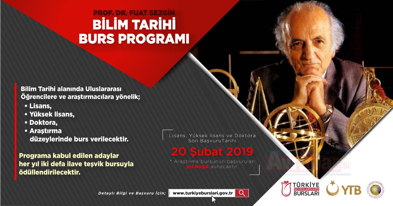 YTB’den “Prof. Dr. Fuat Sezgin Bursu”