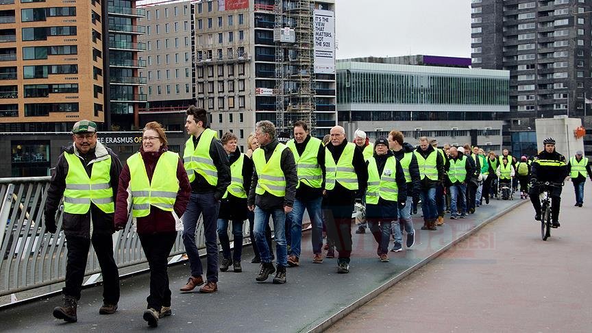 Hollanda'da 'sarı yeleklilerden' dokuzuncu eylem