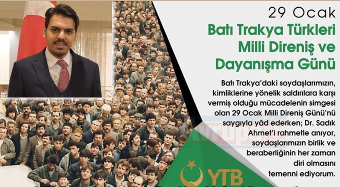 YTB Başkanı Abdullah Eren’den '29 Ocak' mesajı