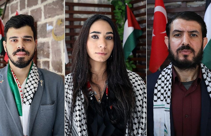 YTB'nin 'Türkiye Bursları' ile eğitim alan Filistinli öğrenciler, İsrail'in saldırılarına tepkilerin