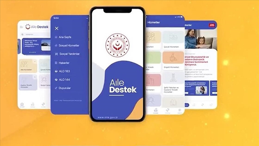'Aile Destek' mobil uygulamasıyla sosyal yardım ve hizmetlere erişim kolaylığı